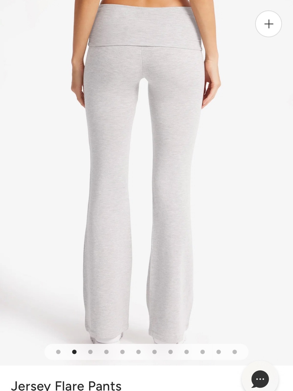 Light Gray Jersey Flare Pants - Picture 2 of 8